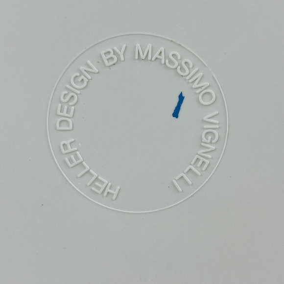 Heller Massimo Vignelli White‎ Dinner Plate Melamine 9.75" MCM Stackable - Picture 3 of 4